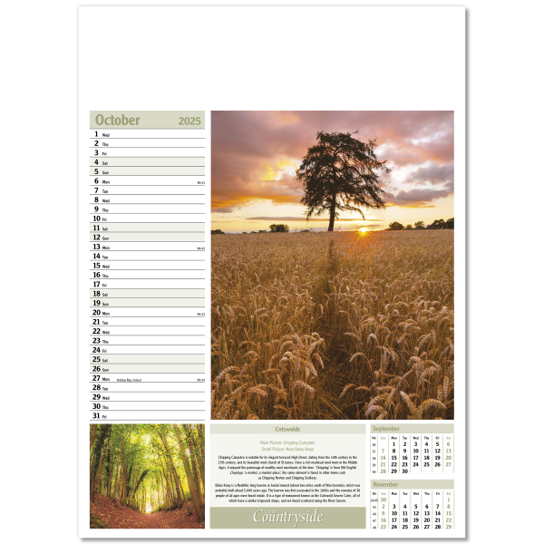 British Countryside Wall Calendar