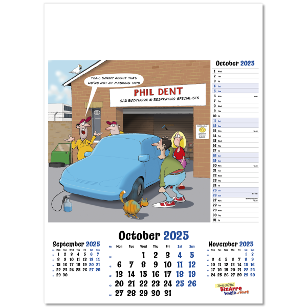 Bizarre World of Work Wall Calendar