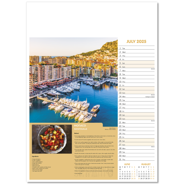 Taste for Travel Wall Calendar