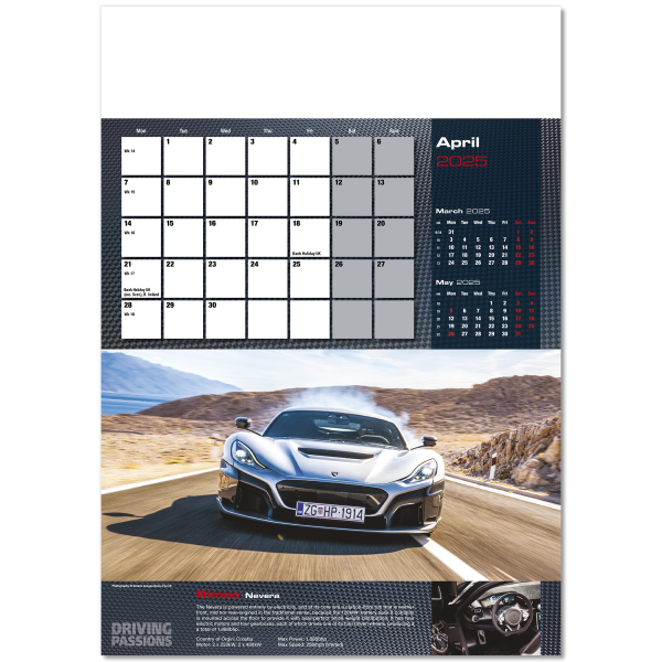 Driving Passions Wall Calendar