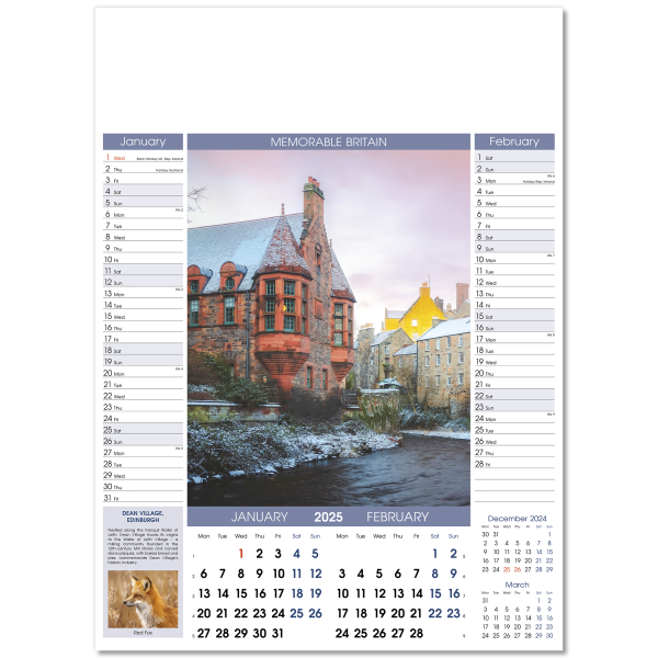 Memorable Britain Wall Calendar