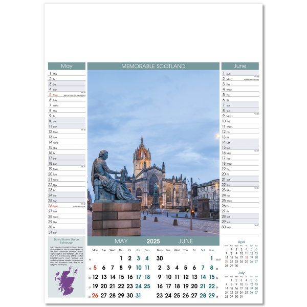 Memorable Scotland Wall Calendar