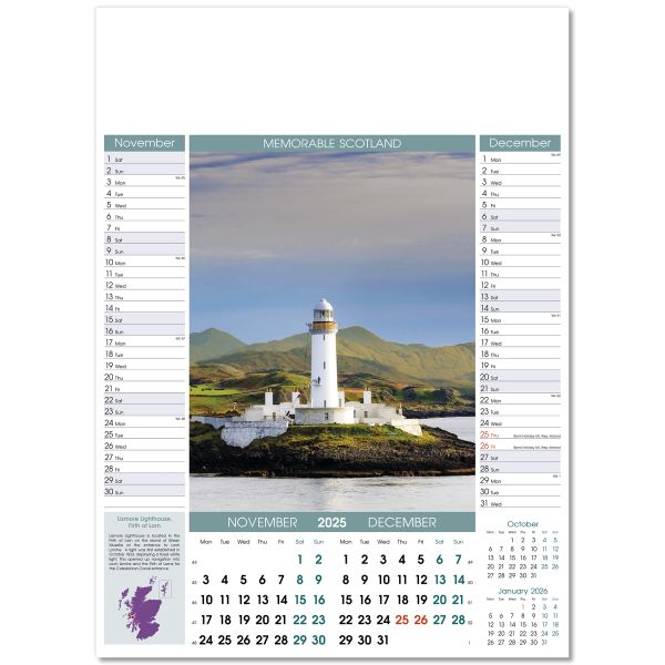 Memorable Scotland Wall Calendar