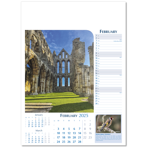 Notable Britain Wall Calendar