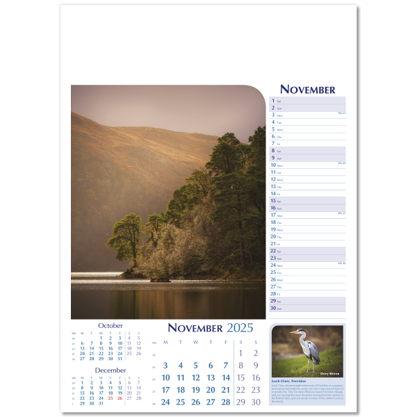 Notable Scotland Wall Calendar