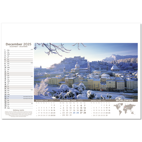 Worldwide Wall Calendar