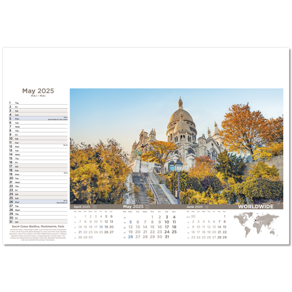 Worldwide Wall Calendar