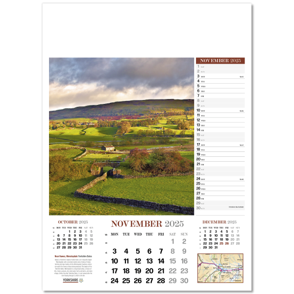 Yorkshire Glory Wall Calendar