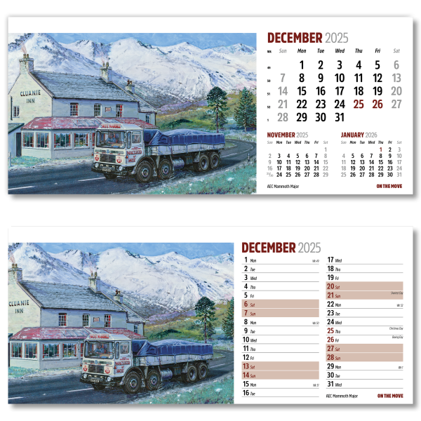 On the Move Desk Calendar