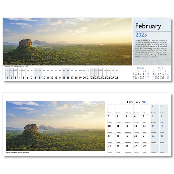 World in View Desk Calendar