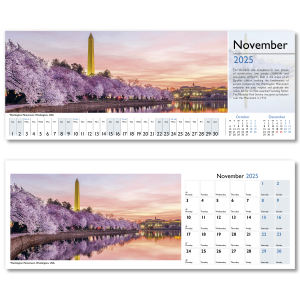 World in View Desk Calendar