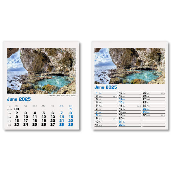 Blue Planet Mini Desk Calendar