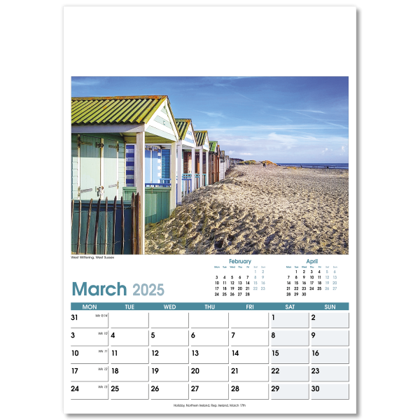 British Planner Wall Calendar - 13 Leaf