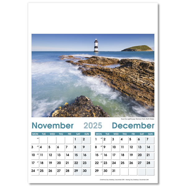 British Planner Wall Calendar - 7 Leaf