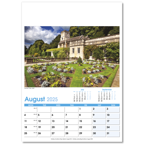 England Optima Wall Calendar - 13 Leaf