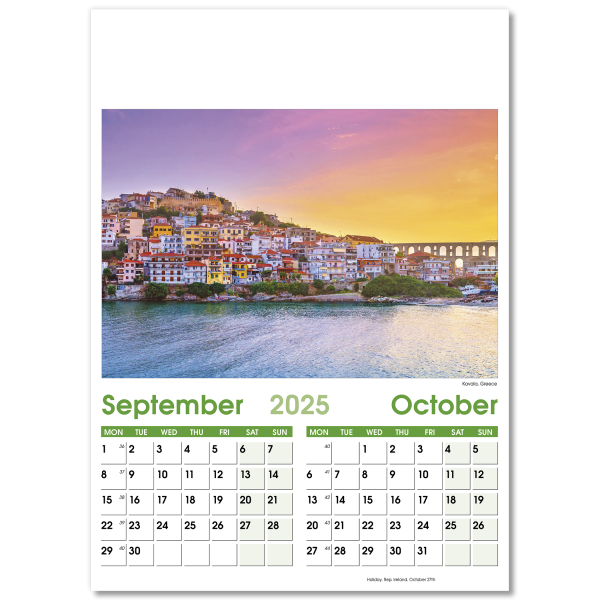 World Scenes Wall Calendar - 7 Leaf